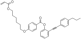 4-[[6-[(1-Oxo-2-propenyl)oxy]hexyl]oxy]benzoic acid 4-[(4-propylphenyl)ethynyl]phenyl ester molecular structure (CAS 289478-40-6)
