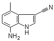 结构式 CAS# 289483-87-0, 7-氨基-4-甲基-1H-吲哚-3-甲腈