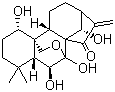 structure of CAS# 28957-04-2, Oridonin;(1S,4AR,5S,6S,14S)-1,5,6,14-Tetrahydroxy-4,4-dimethyl-8-methylenedecahydro-1H-6,11b-(epoxymethano)-6a,9-methanocyclohepta[a]naphthalen-7(8H)-one