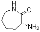 结构式 CAS# 28957-33-7, (R)-3-氨基-2-氮杂环庚酮; (R)-3-氨基-2-己内酰胺; (R)-alpha-氨基-omega-己内酰胺