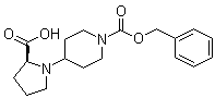 4-[(2S)-2-羧基-1-吡咯烷基]-1-哌啶甲酸 1-苄酯分子结构 (CAS 289677-06-1)