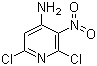 4-氨基-2,6-二氯-3-硝基吡啶分子结构 (CAS 2897-43-0)
