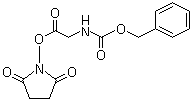 结构式 CAS# 2899-60-7, N-[(苯基甲氧基)羰基]甘氨酸 2,5-二氧代-1-吡咯烷基酯