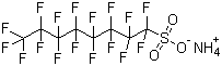 Ammonium perfluorooctanesulfonate molecular structure (CAS 29081-56-9)