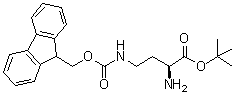 (2S)-2-Amino-4-[[(9H-fluoren-9-ylmethoxy)carbonyl]amino]butanoic acid 1,1-dimethylethyl ester molecular structure (CAS 291529-78-7)