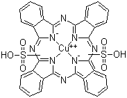 Copper phthalocyanine disulfonic acid molecular structure (CAS 29188-28-1)