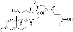 structure of CAS# 2920-86-7, Prednisolone succinate;Prednisolone hemisuccinate; Prednisolone 21-(hydrogen succinate)