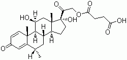 Methylprednisolone hemisuccinate molecular structure (CAS 2921-57-5)