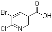 5-Bromo-6-chloronicotinic acid molecular structure (CAS 29241-62-1)