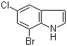 结构式 CAS# 292636-08-9, 7-溴-5-氯吲哚