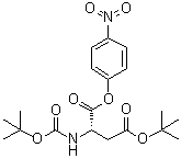 N-[(1,1-Dimethylethoxy)carbonyl]-L-aspartic acid 4-(1,1-dimethylethyl) 1-(4-nitrophenyl) ester molecular structure (CAS 29365-05-7)