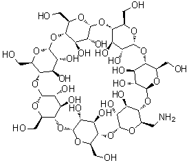 结构式 CAS# 29390-67-8, 单(6-脱氧-6-氨基)-beta-环糊精