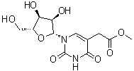 1,2,3,4-Tetrahydro-2,4-dioxo-1-beta-D-ribofuranosyl-5-pyrimidineacetic acid methyl ester molecular structure (CAS 29428-50-0)
