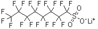 (全氟辛基)磺酸锂分子结构 (CAS 29457-72-5)