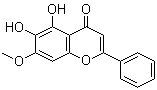 5,6-二羟基-7-甲氧基黄酮分子结构 (CAS 29550-13-8)