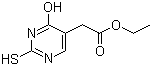 Ethyl 2-(4-hydroxy-2-mercaptopyrimidin-5-yl)acetate molecular structure (CAS 29571-39-9)