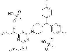 甲磺酸阿米三嗪分子结构 (CAS 29608-49-9)