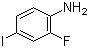 2-氟-4-碘苯胺分子结构 (CAS 29632-74-4)