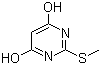structure of CAS# 29639-68-7, 4,6-Dihydroxy-2-methythiopyrimidine;4,6-Dihydroxy-2-(methylmercapto)pyrimidine; 2-(Methylthio)pyrimidine-4,6-diol