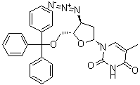 3'-Azido-3'-deoxy-5'-O-tritylthymidine molecular structure (CAS 29706-84-1)