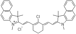 2-[2-[2-Chloro-3-[2-(1,3-dihydro-1,1,3-trimethyl-2H-benz[e]indol-2-ylidene)ethylidene]-1-cyclohexen-1-yl]ethenyl]-1,1,3-trimethyl-1H-benz[e]indolium chloride molecular structure (CAS 297173-98-9)