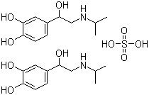 structure of CAS# 299-95-6, Isoprenaline sulphate;4-[1-Hydroxy-2-[(1-methylethyl)amino]ethyl]-1,2-benzenediol sulfate (2:1)