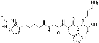Biotinoylglycylhistidyllysine molecular structure (CAS 299157-54-3)