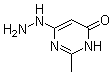 6-Hydrazinyl-2-methyl-4(3H)-pyrimidinone molecular structure (CAS 29939-38-6)