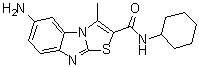 6-氨基-N-环己基-3-甲基噻唑并[3,2-a]苯并咪唑-2-甲酰胺分子结构 (CAS 299901-57-8)