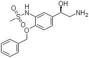 N-[2-Benzyloxy-5-(2-amino-(1R)-1-hydroxyethyl)phenyl]methanesulfonamide molecular structure (CAS 300345-78-2)