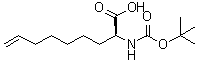 结构式 CAS# 300831-21-4, (2S)-2-[[叔丁氧羰基]氨基]-8-壬烯酸