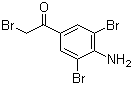 structure of CAS# 30095-55-7, 4'-Amino-2,3',5'-tribromoacetophenone;1-(4-Amino-3,5-dibromophenyl)-2-bromoethanone