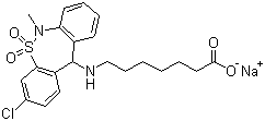 噻奈普汀钠盐分子结构 (CAS 30123-17-2)