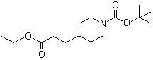4-(3-乙氧基-3-氧代丙基)哌啶-1-羧酸叔丁酯分子结构 (CAS 301232-45-1)