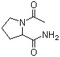 1-乙酰基-2-吡咯烷甲酰胺分子结构 (CAS 30130-35-9)