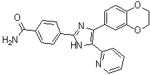 4-[4-(2,3-Dihydro-1,4-benzodioxin-6-yl)-5-(2-pyridinyl)-1H-imidazol-2-yl]benzamide molecular structure (CAS 301836-43-1)