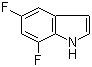 结构式 CAS# 301856-25-7, 5,7-二氟吲哚