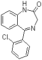1,3-二氢-5-(2-氯苯基)-2H-1,4-苯并二氮杂卓-2-酮分子结构 (CAS 3022-68-2)