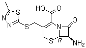 7-氨基-3-[(2-甲基-1,3,4-噻二唑-5-基硫基)甲基]-3-头孢烯-4-甲酸分子结构 (CAS 30246-33-4)