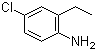 结构式 CAS# 30273-39-3, 4-氯-2-乙基苯胺