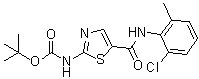 [5-[[(2-Chloro-6-methylphenyl)amino]carbonyl]-2-thiazolyl]carbamic acid 1,1-dimethylethyl ester molecular structure (CAS 302964-06-3)