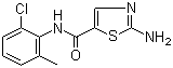 2-氨基-N-(2-氯-6-甲基苯基)噻唑-5-甲酰胺分子结构 (CAS 302964-24-5)
