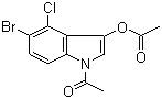 1-乙酰基-5-溴-4-氯吲哚-3-乙酸酯分子结构 (CAS 3030-06-6)
