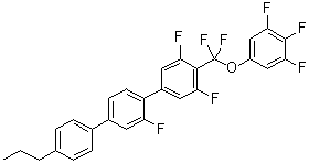 4-[Difluoro(3,4,5-trifluorophenoxy)methyl]-2',3,5-trifluoro-4''-propyl-1,1':4',1''-terphenyl molecular structure (CAS 303186-36-9)