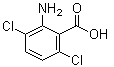 结构式 CAS# 3032-32-4, 3,6-二氯邻氨基苯甲酸