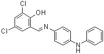2,4-Dichloro-6-[[[4-(phenylamino)phenyl]imino]methyl]phenol molecular structure (CAS 303215-67-0)