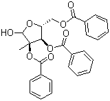 2,3,5-Tri-O-benzoyl-2-C-methyl-D-ribofuranose molecular structure (CAS 30361-17-2)