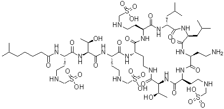 Colistin-1,3,5,9-tetramethanesulfonic B acid分子结构 (CAS 30387-41-8)