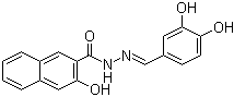 3-羟基-2-萘甲酸[(3,4-二羟基苯基)亚甲基]酰肼分子结构 (CAS 304448-55-3)