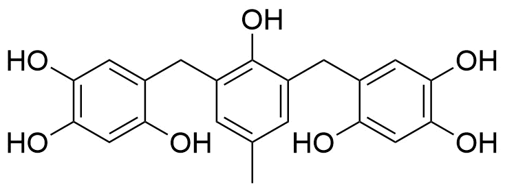 5-[[2-hydroxy-5-methyl-3-[(2,4,5-trihydroxyphenyl)methyl]phenyl]methyl]benzene-1,2,4-triol molecular structure (CAS 3046390-84-2)